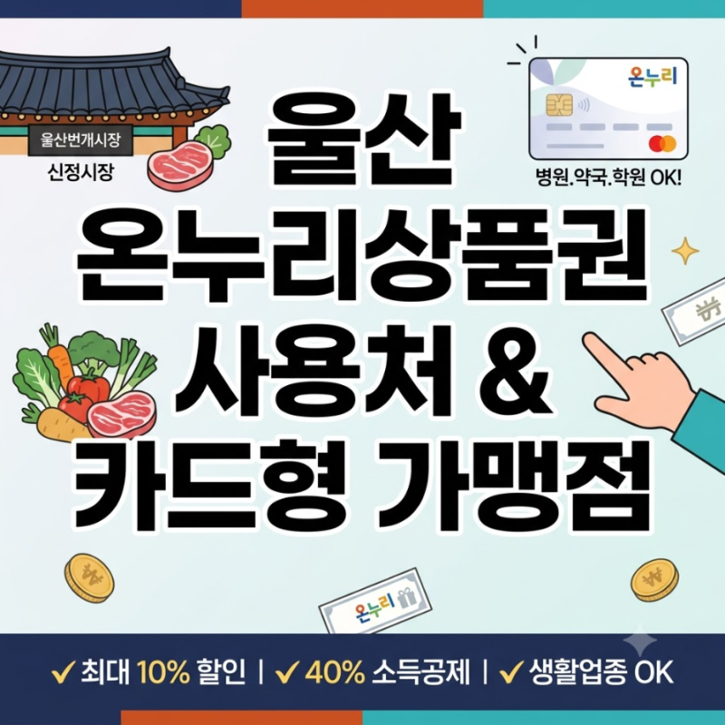 울산 온누리상품권 가맹점, 사용처, 사용방법