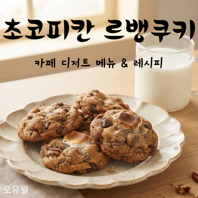 겉바속촉 '초코 피칸 르뱅 쿠키' 만들기 / 홈 카페 디저트 레시피 #1