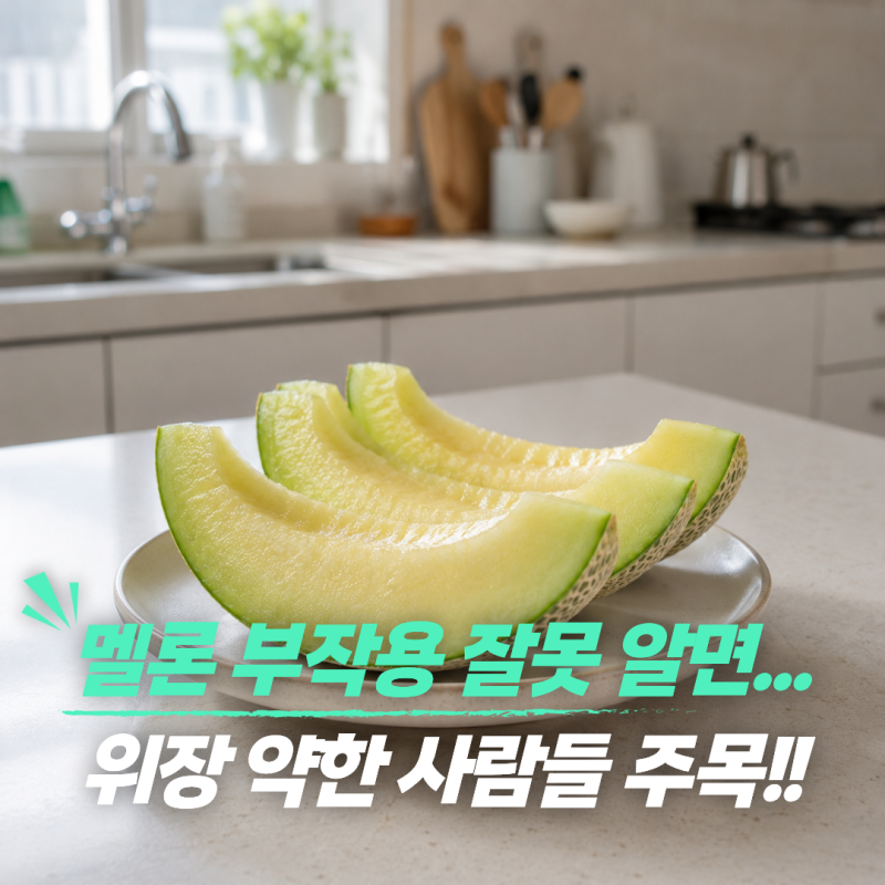 멜론 부작용 잘못 알면 복통 유발? 위장 약한 사람들을 위한 안전 가이드