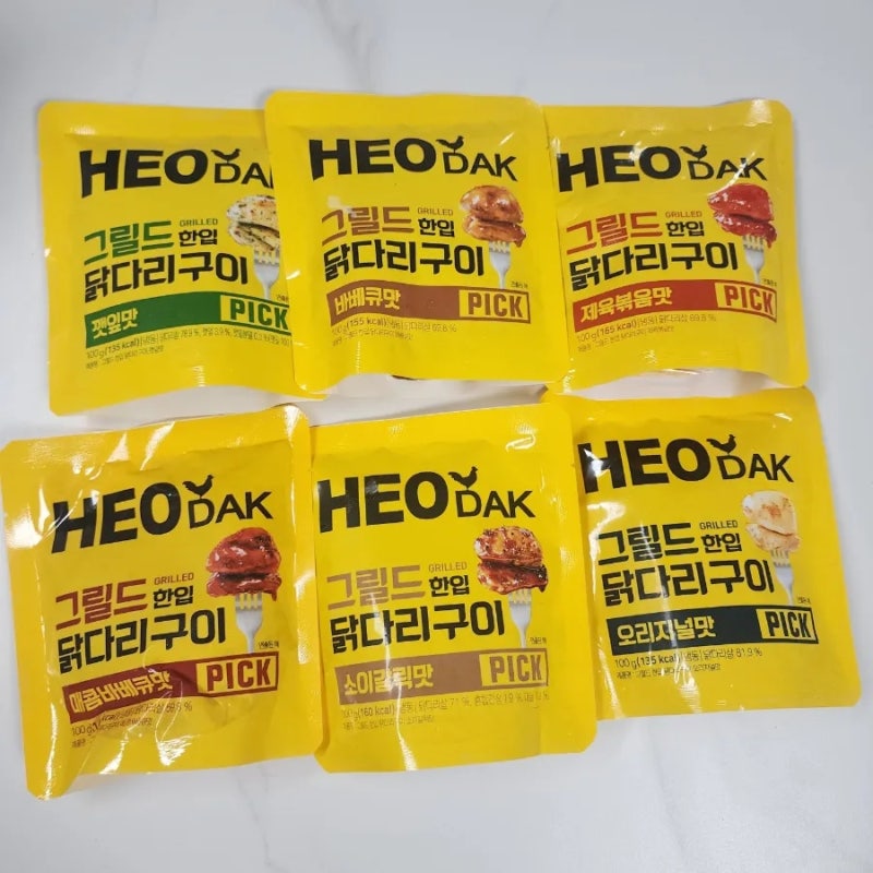 허닭 그릴드 한입 닭다리구이 6종 전 메뉴 리뷰 | 영양정보 · 내용물 · 맛 후기