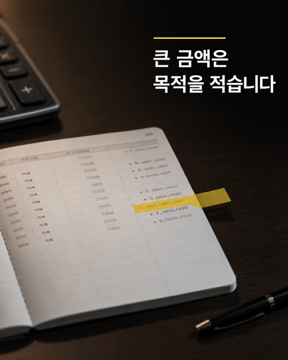 군산개인회생 통장거래내역에서 설명이 필요한 항목 관련 사진