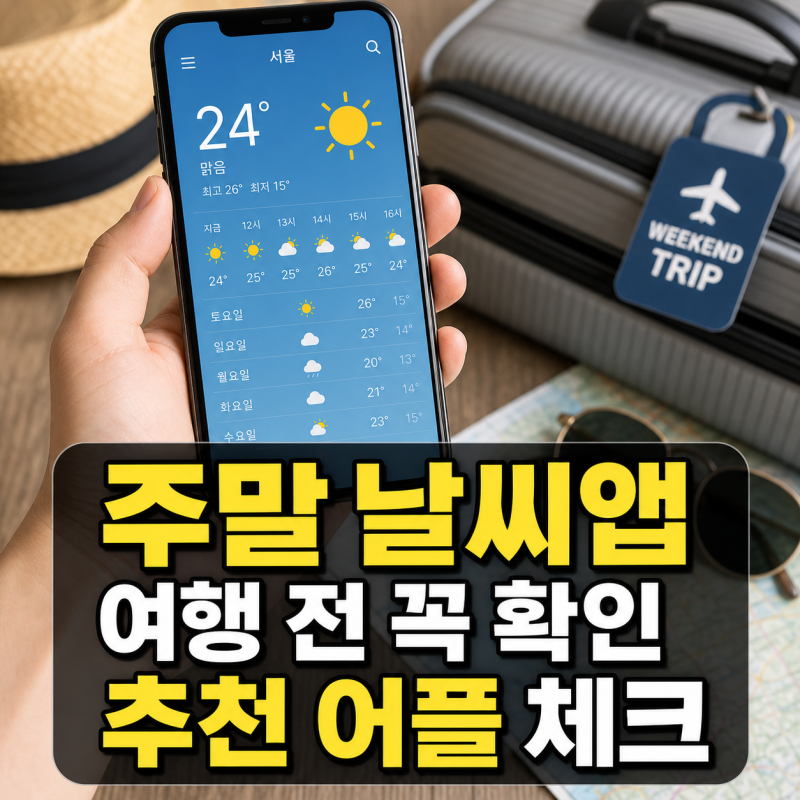 주말 날씨앱 추천 | 여행 전 확인하기 좋은 어플