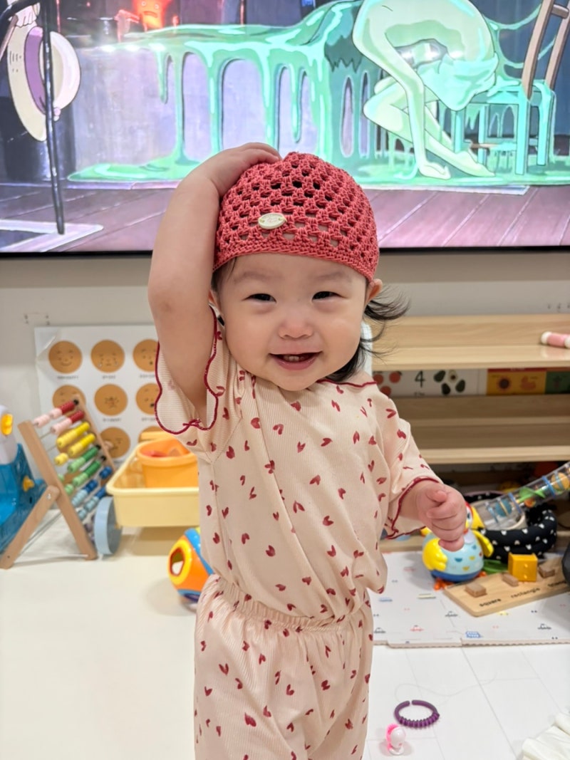 아미모노 비니 스타일 모자 뜨기