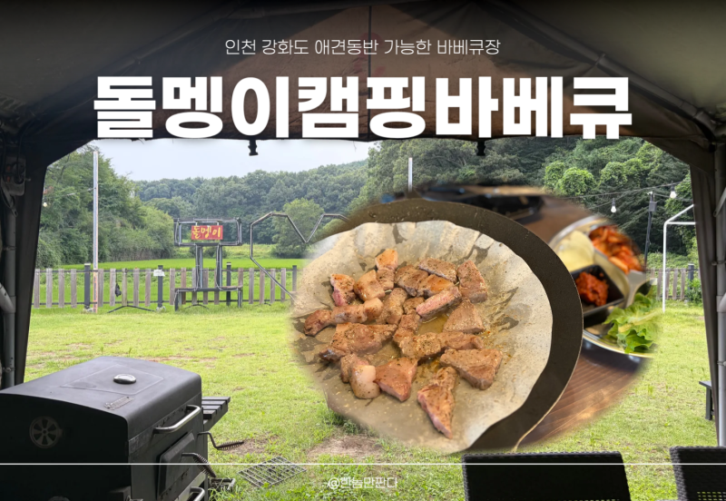 [인천] 강화도애견동반 가능한 당일치기 캠핑 맛집 "돌멩이캠핑바베큐" 찐후기