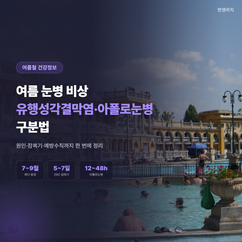 여름 눈병 비상, 유행성각결막염·아폴로눈병 구분과 예방법