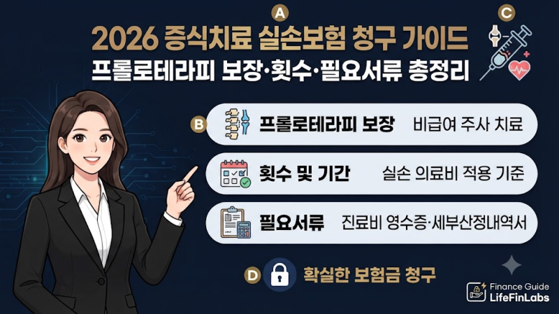 2026 증식치료 실손보험 청구 가이드｜프롤로테라피 보장·횟수·필요서류 총정리