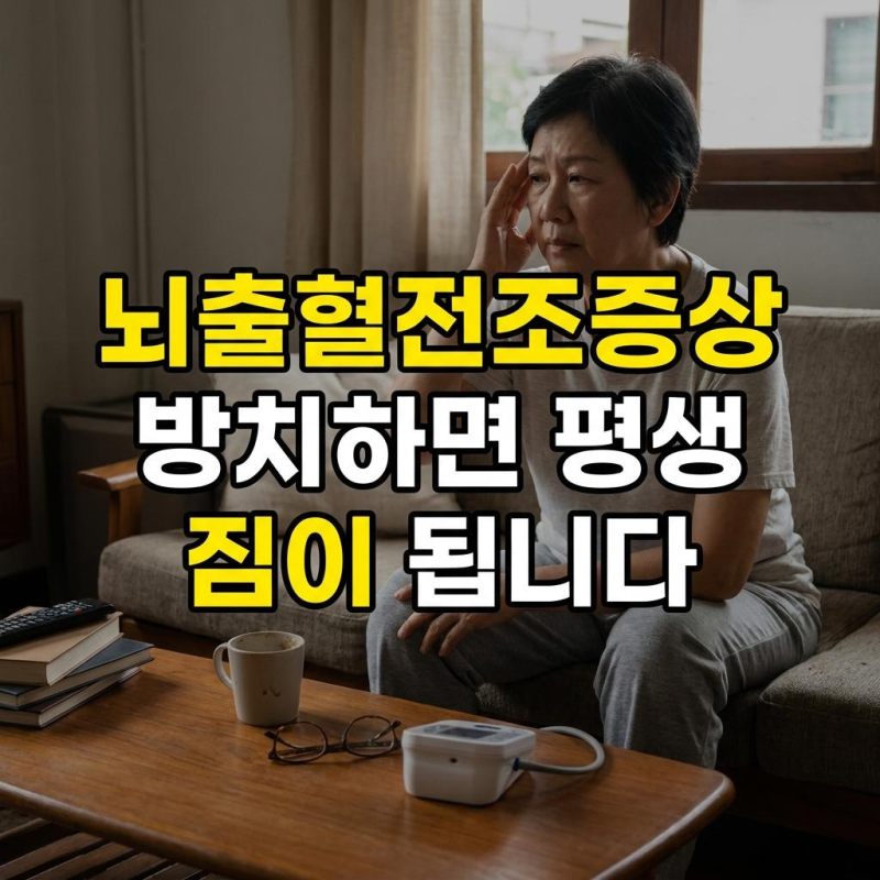 뇌출혈전조증상 방치하면 평생 짐이 됩니다