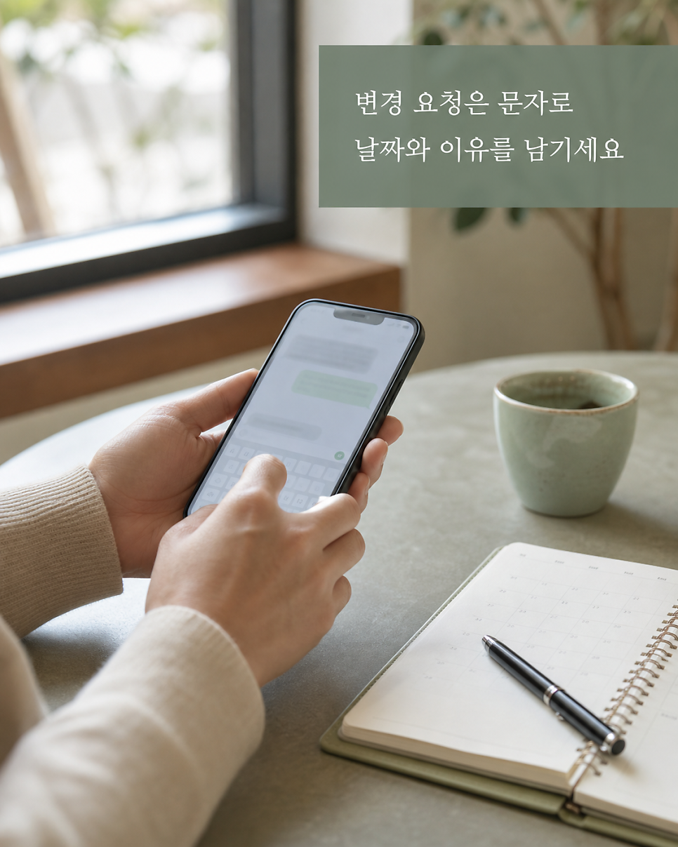 익산이혼전문변호사 면접교섭 일정 변경 시 남겨야 할 자료 관련 사진