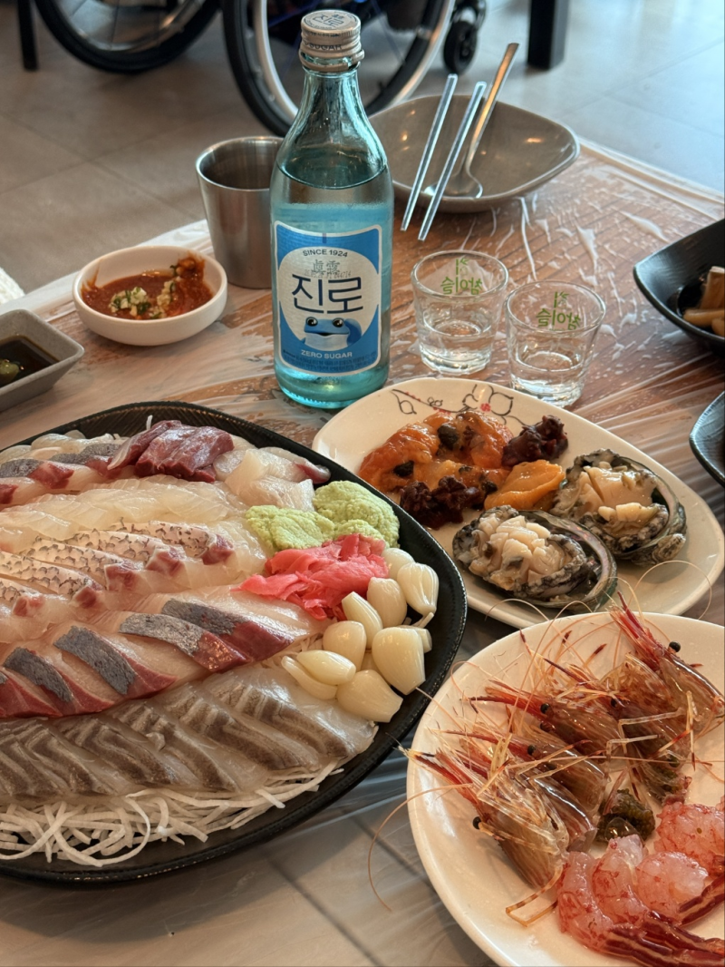 싱싱해수산 가락시장 횟집 한사바리 여름 전갱이 독도새우 맛집