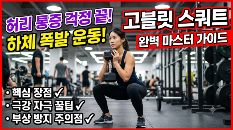 [운동 정보] 안전하게 하체를 털어버리는 마법의 운동, 고블릿 스쿼트의 모든 것 (장점, 꿀팁,....