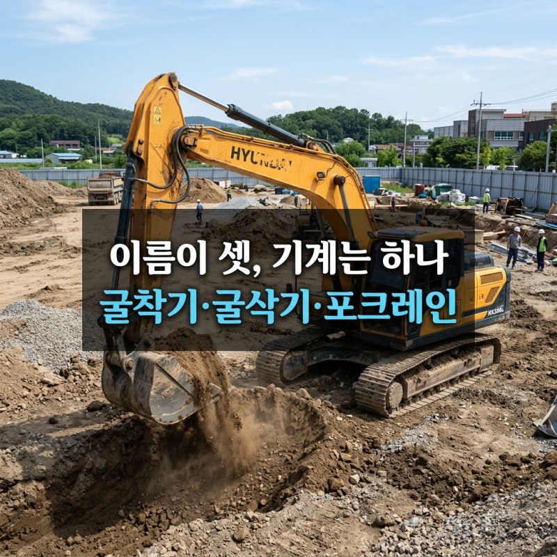 굴착기운전기능사 준비 전｜굴착기·굴삭기·포크레인 뜻 차이