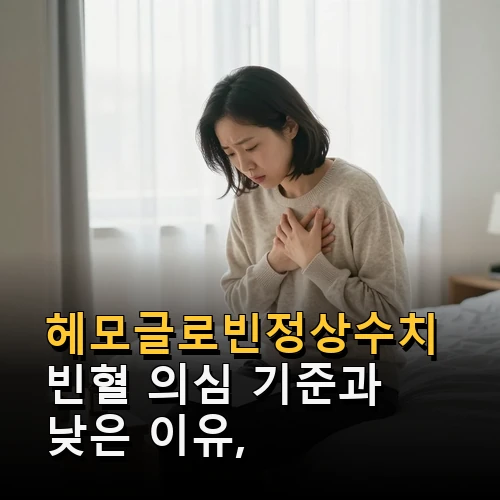 헤모글로빈정상수치 빈혈 기준 낮은 수치와 관리 포인트