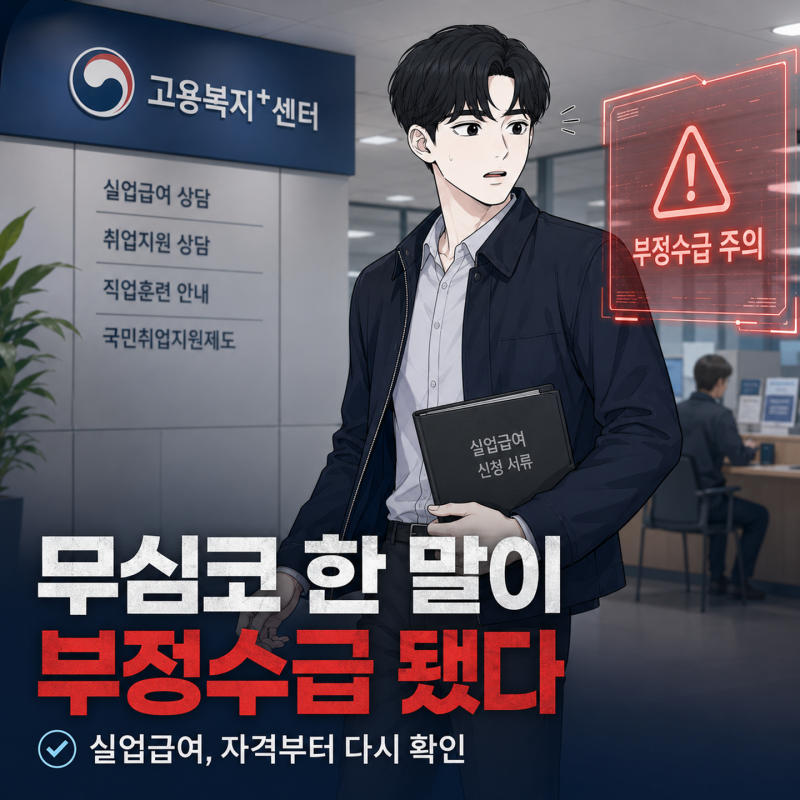 “잠깐 도와줬다고 말했다” 실업급여 부정수급이 된 한마디