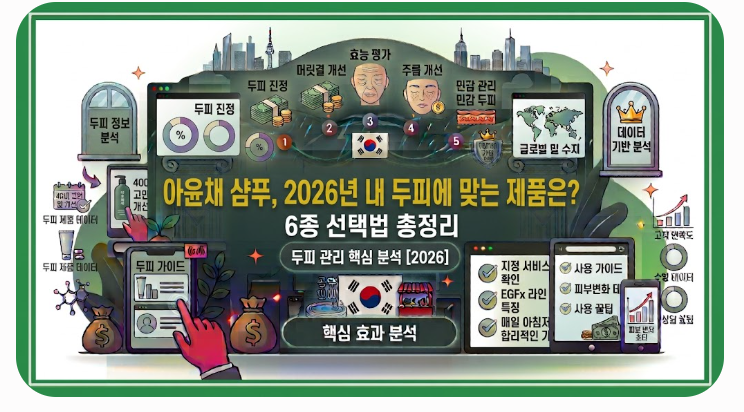 아윤채 샴푸, 2026년 내 두피에 맞는 제품은? 6종 선택법 총정리