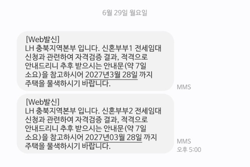 신혼집 구하기 : 청주 LH전세임대 1, 2유형 당첨 후기 (3순위 예비신혼부부)