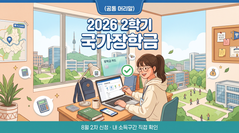 2026 2학기 국가장학금 총정리 | 내 소득구간 몇 구간? 8월 2차 신청·학자금 통합신청 직접 확....