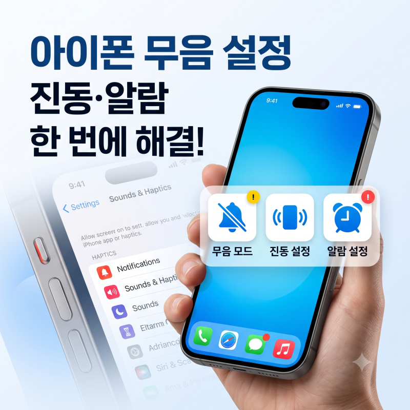 아이폰 무음 설정 진동 모드 완벽 정리! 독서실·회의실에서 당황하지 않는 법