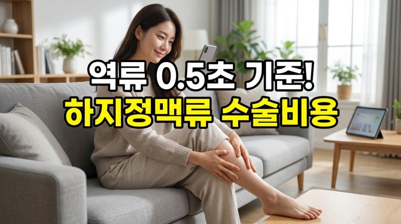 "치료 목적 0.5초 역류 기준?" 하지정맥류 수술비용 실비보험 적용 조건 및 실손 청구 서류
