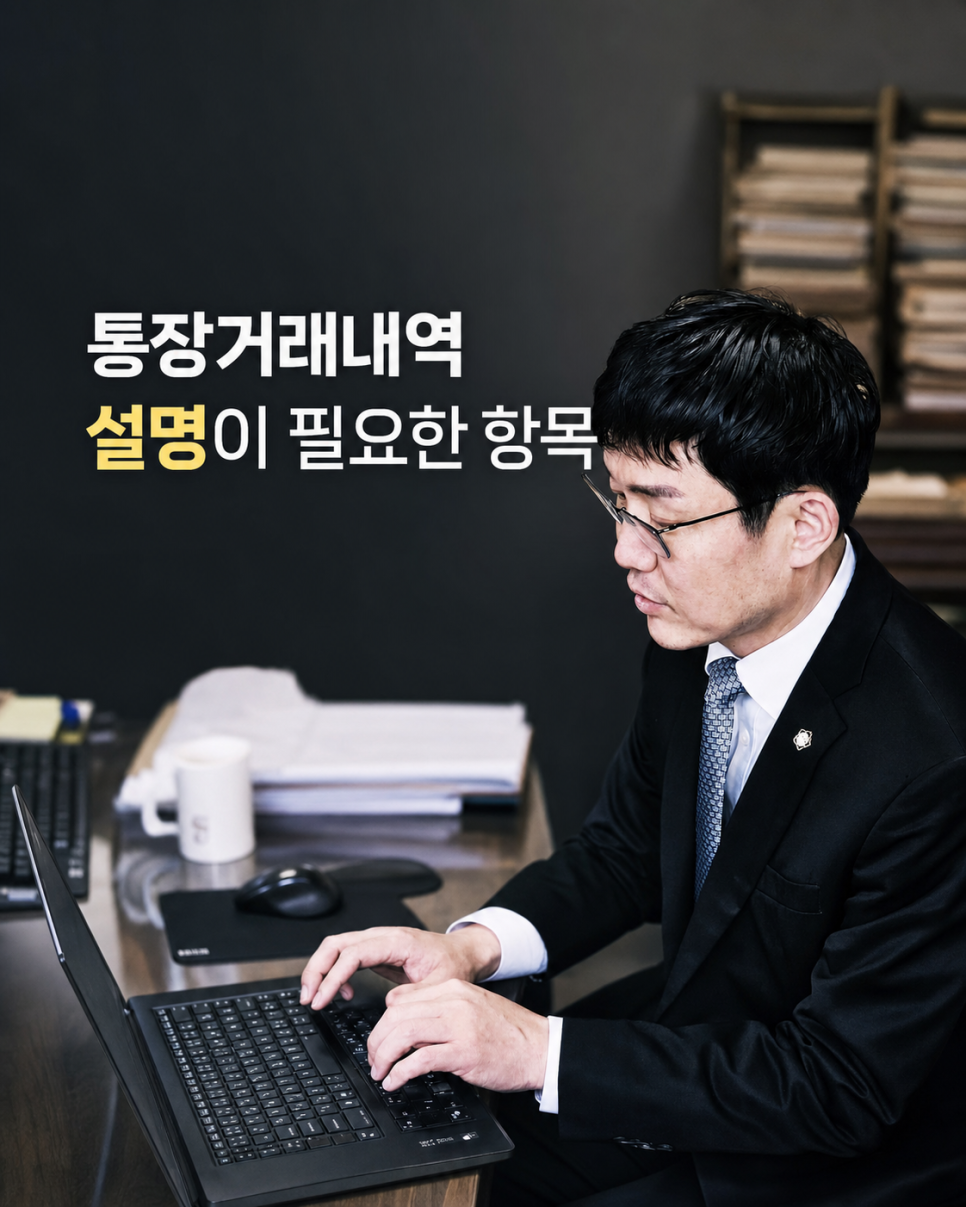 군산개인회생 통장거래내역에서 설명이 필요한 항목