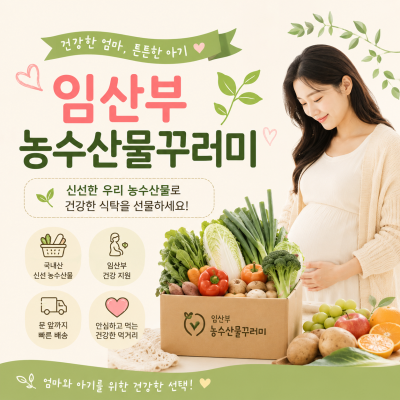 임산부 친환경 농산물 꾸러미 지원!