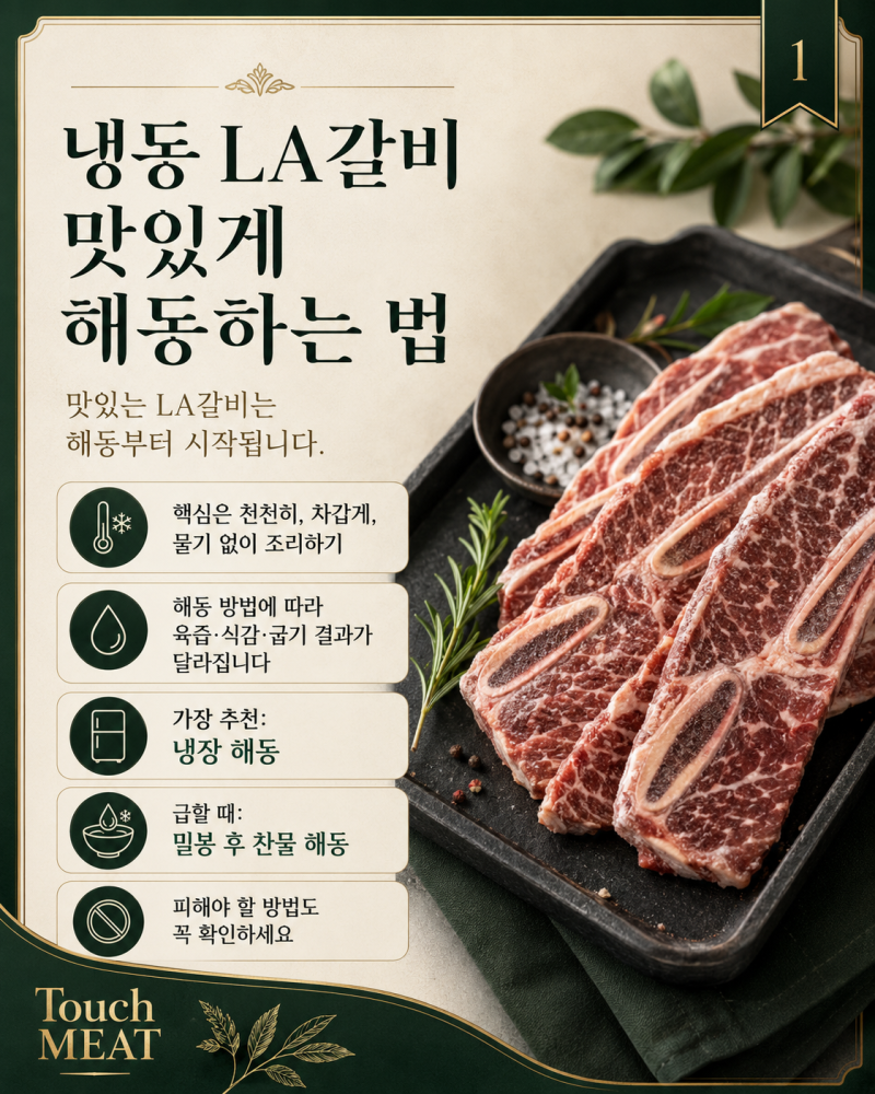 냉동 LA갈비 맛있게 해동하는 법