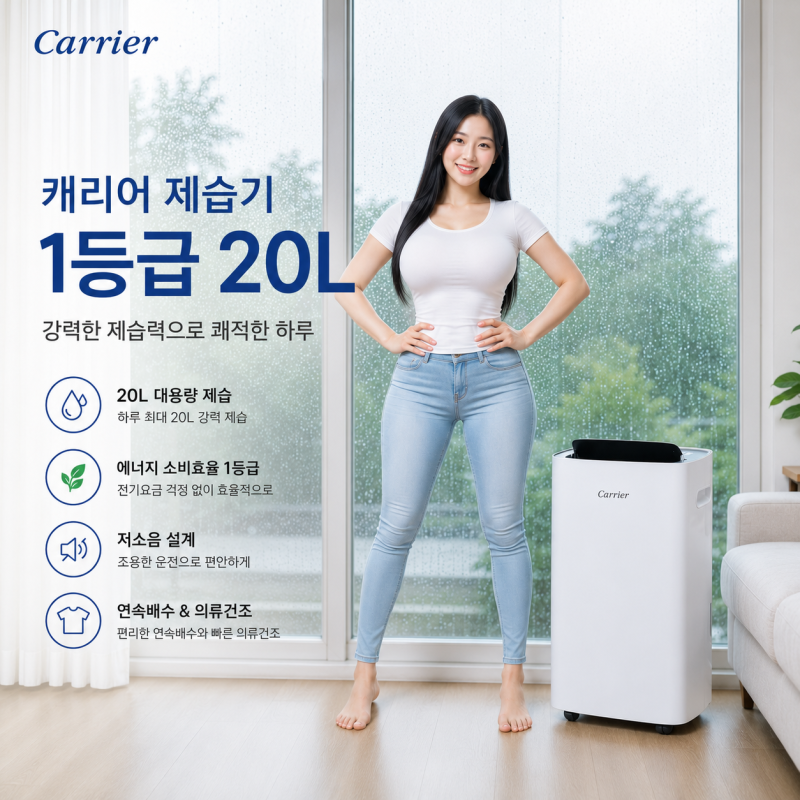 캐리어 제습기 1등급 20L 후기, 원룸·드레스룸 대용량 추천