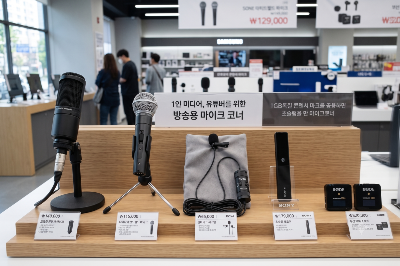 크리에이터들이 실제로 많이 쓰는 유튜브 방송용 마이크 추천 5