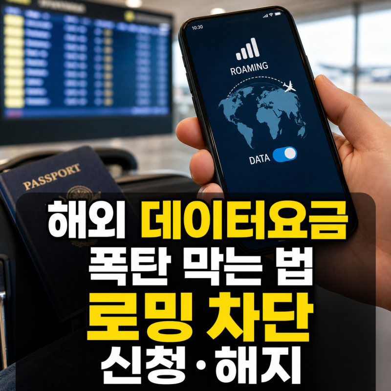 해외 데이터 요금 막는 데이터로밍 무조건차단 신청·해지 방법