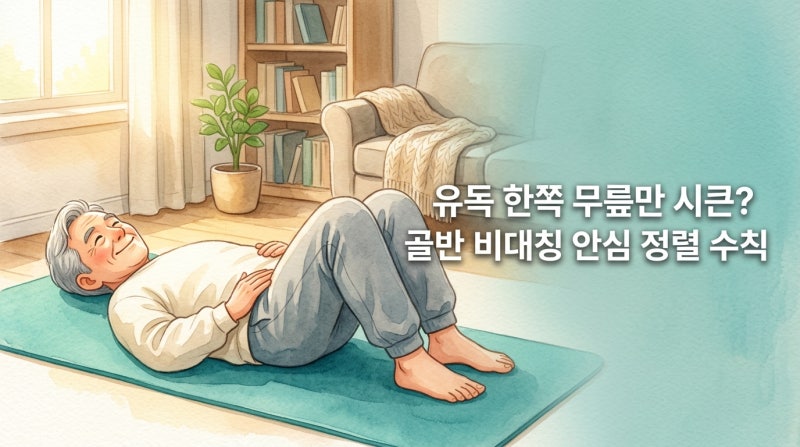 유독 한쪽 무릎만 쑤시고 아프다면? 골반 비대칭 정렬 사수 규칙 3가지