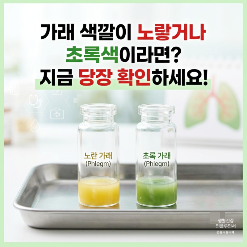가래가 계속 생긴다면? 가래색깔별 원인과 일상 속 가래없애는법