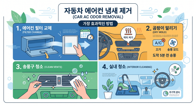 자동차 에어컨 냄새 제거 직접 해본 가장 효과적인 방법