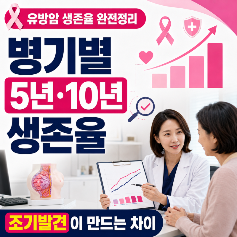 유방암 생존율 완전정리 | 병기별 5년·10년 생존율, 조기발견이 만드는 차이