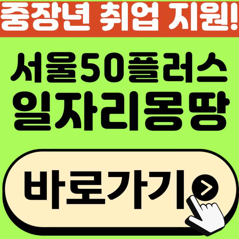 서울시50플러스 일자리몽땅 이용방법, 중장년 취업 지원 서비스(2026년 최신)