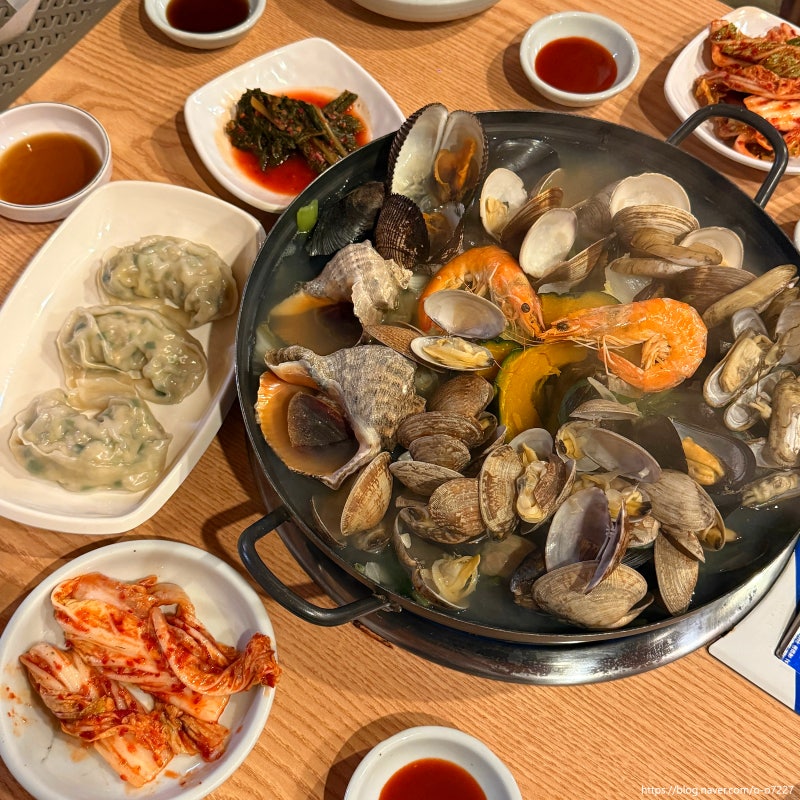 여수 디오션리조트 맛집 해물이 가득 나오는 칼국수, 소호동 여수섬 칼국수 수제만두 필수 ....