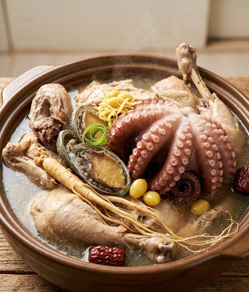 집에서 한방 삼계탕 & 전복 낙지 해신탕 레시피 누린내 없이 깊고 진한 국물 만들기