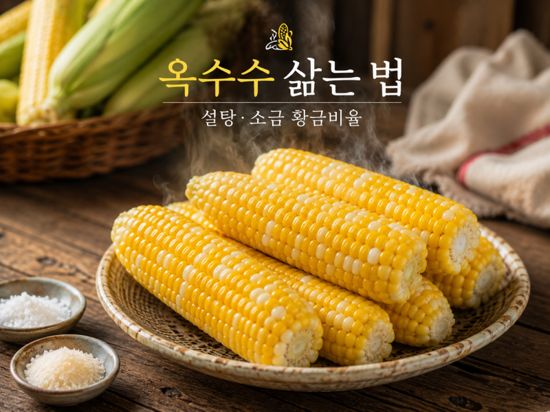 옥수수 삶는법 찌는법 보관법 뉴슈가 대신 요리 레시피