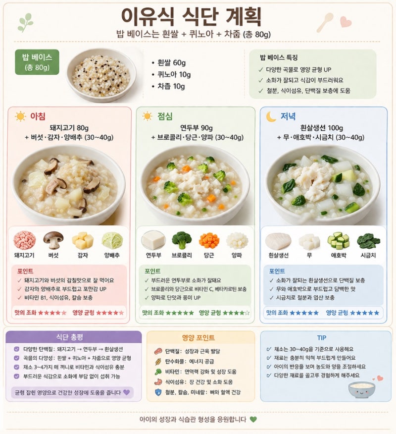 9개월 3끼 이유식 | 밥솥 이유식 꿈비 스텐 칸막이 무른밥 레시피