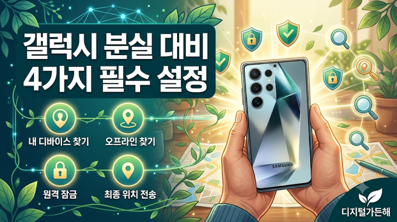 삼성 내디바이스찾기 갤럭시 핸드폰 분실 전 꼭 해야 할 4가지 설정