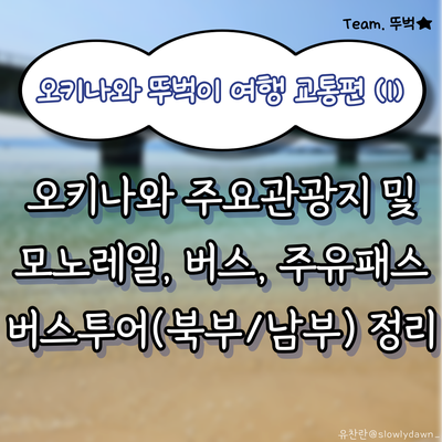 [오키나와] 렌트카 없이 오키나와 뚜벅이 여행 교통편 총 정리(1) - 버스, 모노레일, 주유패스,....