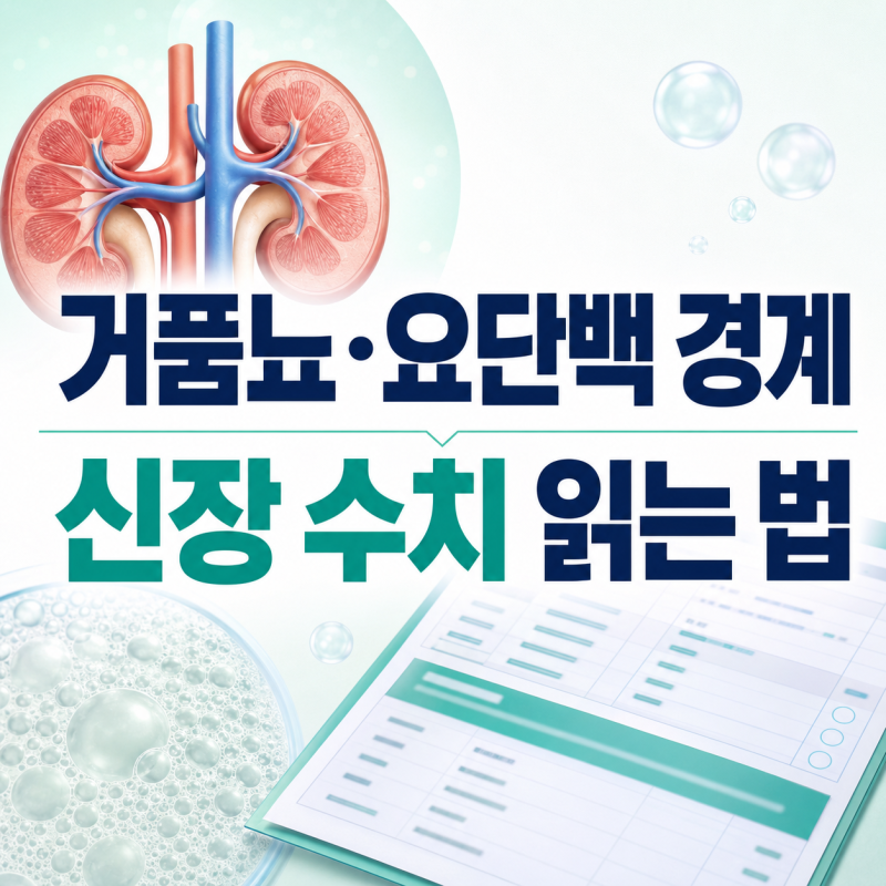 소변에 거품이 보이고 요단백 경계 나왔을 때, 건강검진 결과표 신장 수치 쉽게 읽는 법