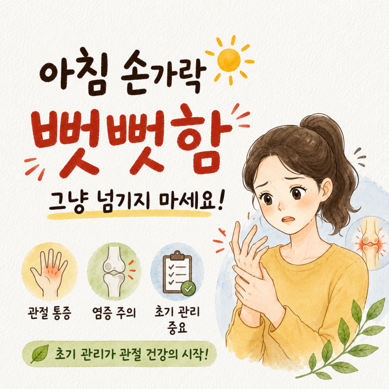 아침마다 손가락이 뻣뻣하다면? 류마티스관절염 초기 증상과 관리 방법 알아보기