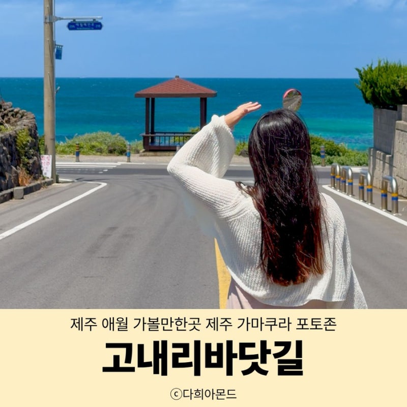 제주 애월 가볼만한곳 제주 가마쿠라 포토존 고내리 바닷길