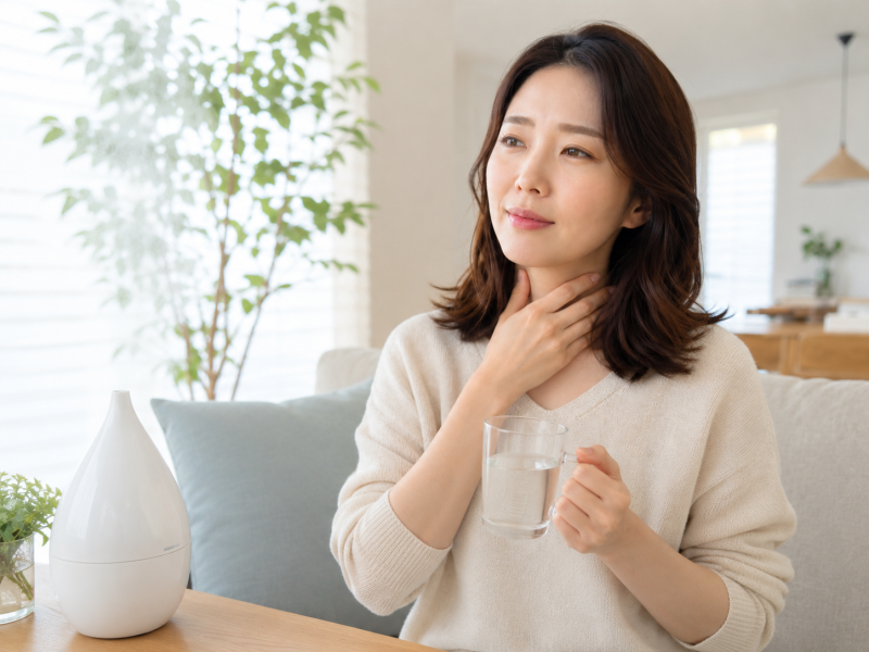 목에 가래가 붙어 있는 느낌 역류성식도염·후비루 원인