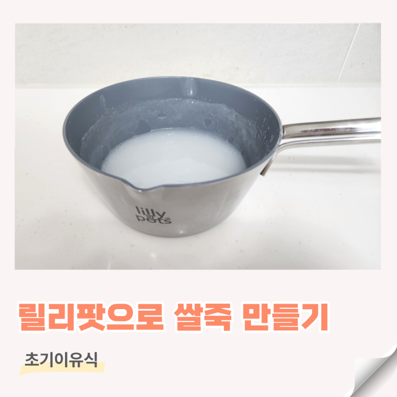 초기 이유식 준비물 이유식 냄비 릴리팟 쌀가루 16배죽 만들기