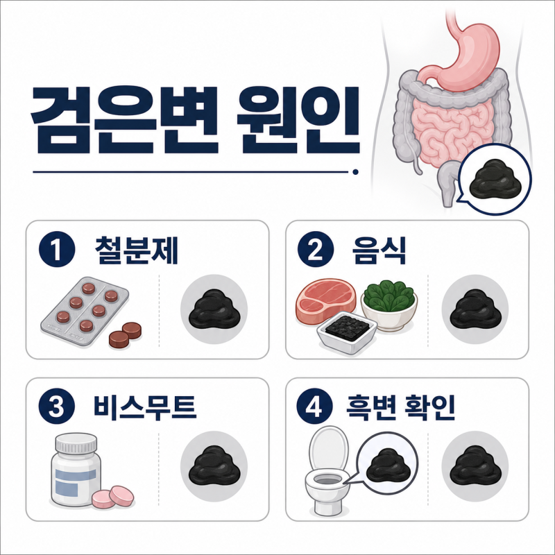 검은변 원인, 철분제와 위출혈 구분하는 법