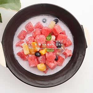 수박화채 만드는법 레시피 우유 사이다 황금 비율 화채 만들기