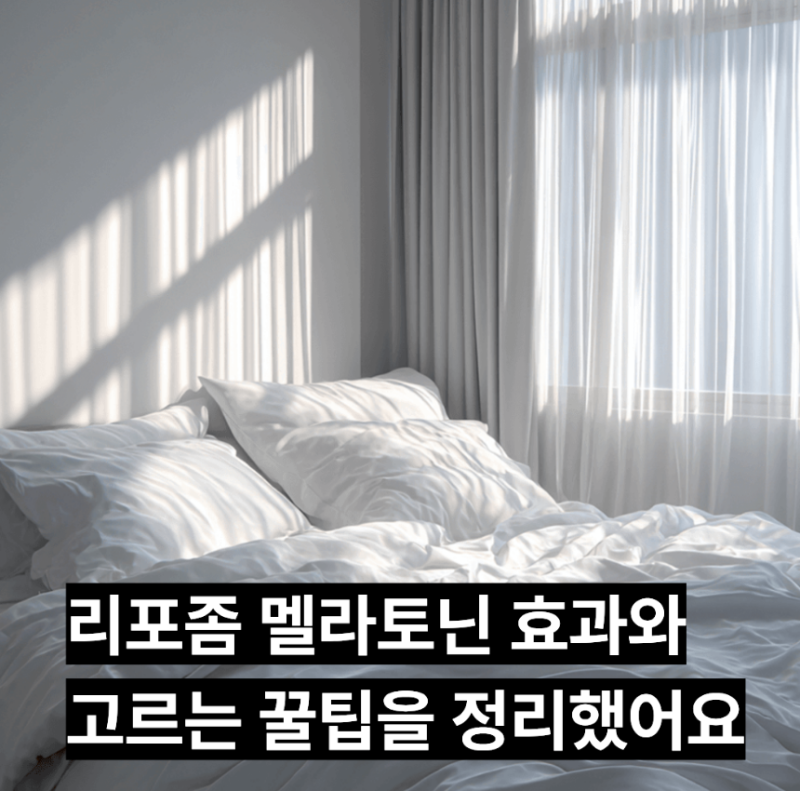 리포좀 멜라토닌 효과와 고르는 꿀팁을 정리했어요