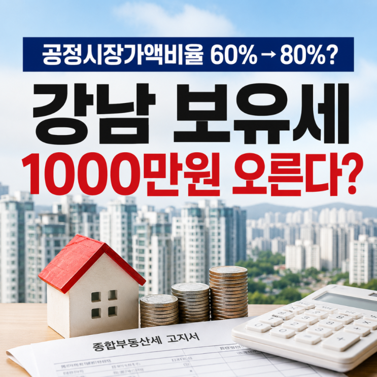 2026년 종부세 공정시장가액비율 인상, 강남 <b>보유세</b> 얼마나... 