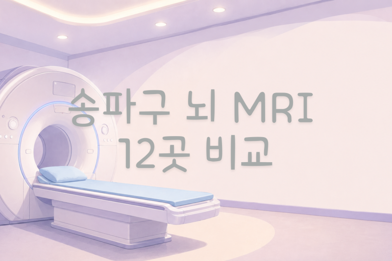 송파구 뇌 MRI 비용, 얼마가 적정일까? (12곳 비교)