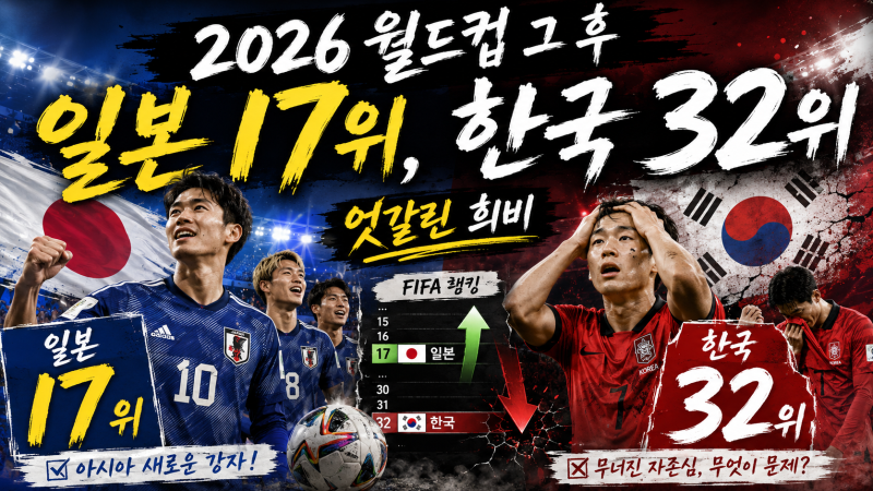 한국 FIFA랭킹 32위 정리, 아시아 4위 추락이 진짜 위험한 이유
